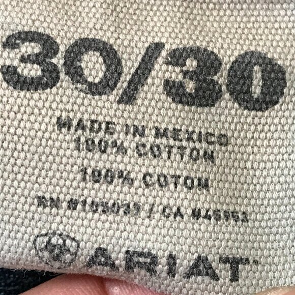 Ariat Jeans Men 30x30 Blue Mid Rise Distressed Destroyed Dark Wash Grunge Skater - Picture 4 of 12